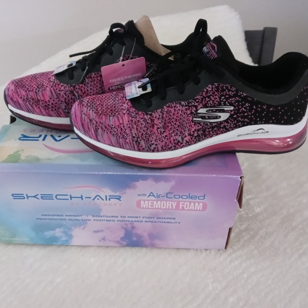 Air cooled memory shoes by Skechers.